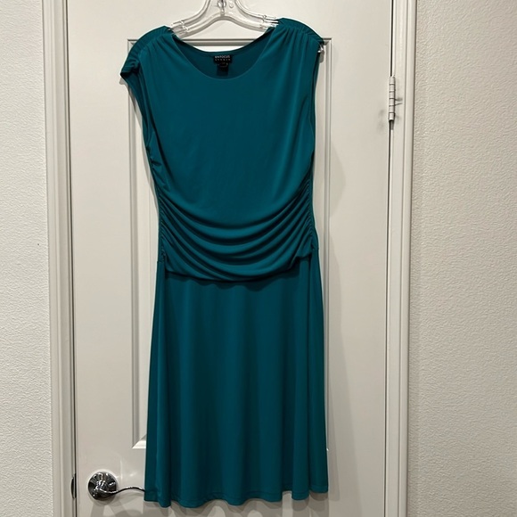 EnFocus women’s midi dress EUC in dark teal green - Picture 1 of 5